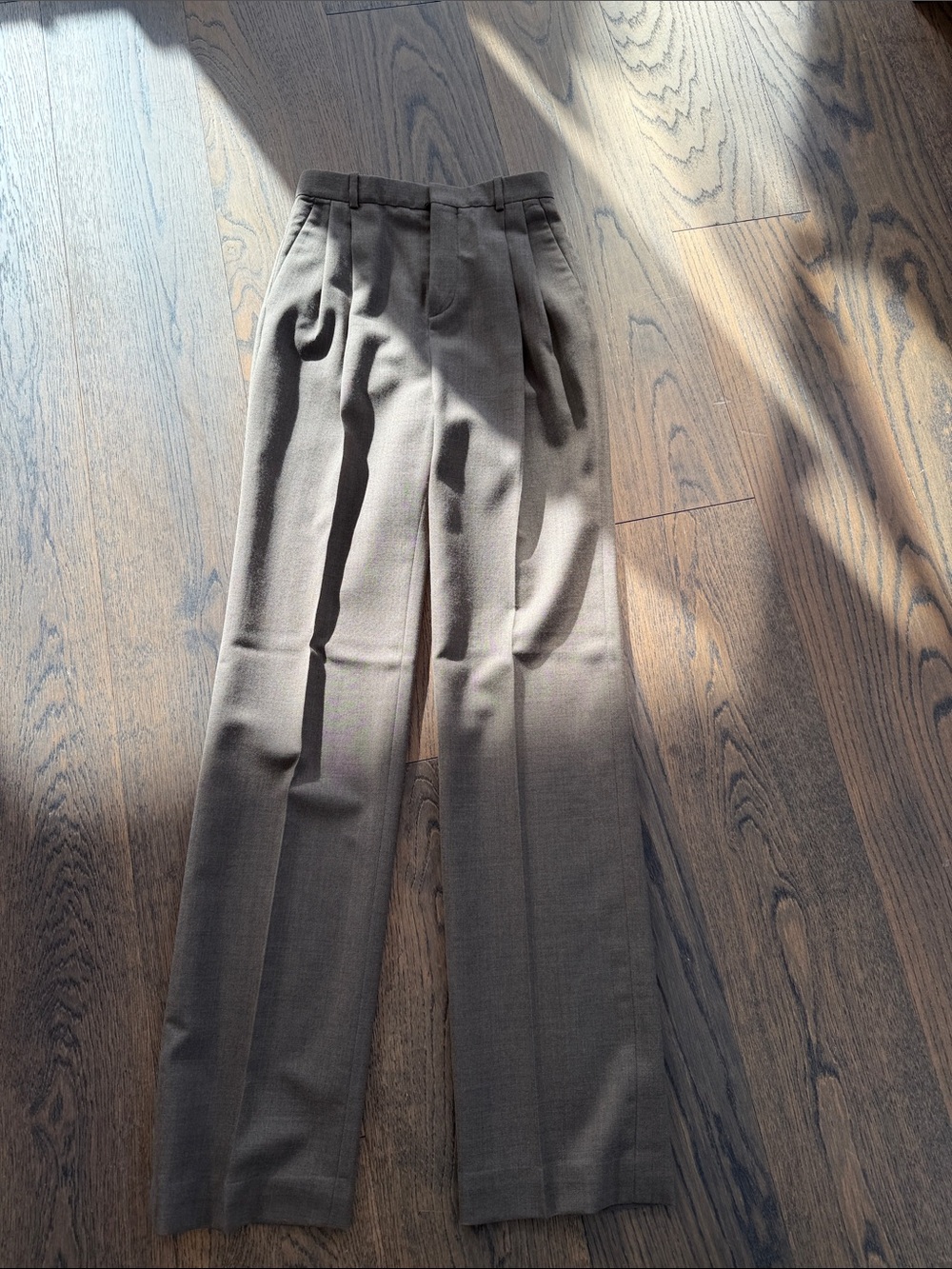 Saint Laurent beige taupe wool pants